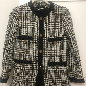 Zara jacket black and white